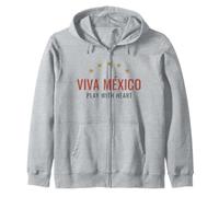 Calcio Fan 2026 Viva Messico Gioca con Cuore Felpa con Cappuccio