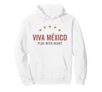 Calcio Fan 2026 Viva Messico Gioca con Cuore Felpa con Cappuccio