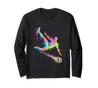 Calcio Futbol Splash Acquerello Arte Maglia a Manica