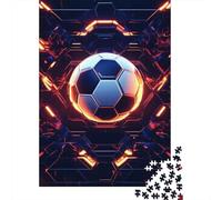Calcio Geometria Tecnologica Puzzle 1000 Pezzi Carta Puzzle per Adulti Scena Notturna Gioco di Puzzle 1000 Pezzi Relax Famiglia 70x50cm/1000pcs