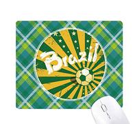 Calcio Giallo Verde Brasile Brasile Cultura Reti Verdi Griglia Pixel Mouse Pad