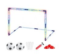 Calcio Goal - Calcio Goal Posts - Portable Outdoor Foot Ball Goals for Backyard & Beach - Small Lightweight Soccer Goals Post Netting for Boys Girls Indoor Field Practice Sports Equipment