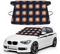 Calcio in acqua e fuoco,Copertura per parabrezza auto, copertura protettiva per parabrezza - Resistente a neve, ghiaccio, sole, raggi UV, polvere e acqua - Adatta alla maggior parte delle auto