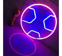 Calcio LED neon segno, rosa + blu, USB/batteria doppio uso, soggiorno, decorazione della camera da letto, partito, ragazzi e ragazze, amante, logo del club, decorazione bar