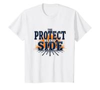 Calcio Lineman Protect The Blind Side Graphic Maglietta, Bambini, Bianco, 12 Anni