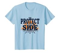 Calcio Lineman Protect The Blind Side Graphic Maglietta, Bambini, Celeste, 12 Anni