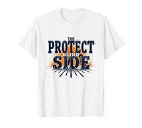 Calcio Lineman Protect The Blind Side Graphic Maglietta, Uomo, Bianco, S