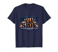 Calcio Lineman Protect The Blind Side Graphic Maglietta, Uomo, Navy, S