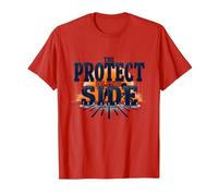 Calcio Lineman Protect The Blind Side Graphic Maglietta, Uomo, Rosso, S
