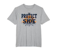Calcio Lineman Protect The Blind Side Graphic Maglietta, Uomo Taglie Grandi, Grigio Melange, 2X Tall
