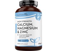 Calcio Magnesio Zinco E Vitamina D3 - 365 Compresse Vegetariane - Integratore Di