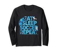 Calcio Mangiare Dormire Calcio Ripetere Ragazzi Scuola Giovanile Maglia a Manica