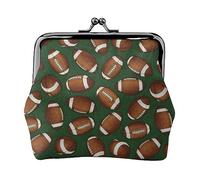 Calcio mare stampato moneta borsa per le donne borsa portafoglio in pelle PU cambio sacchetto bacio-blocco vintage, Verde calcio., Taglia unica, Vintage