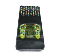 Calcio Massage Mat, Foldable Anti-Slip Reflexology Mat with Stone Road Design for Long Sitting Workers and Elderly, Relaxing Foot Pad for Living Room, Home Wellness 140 x 35 cm