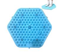 Calcio Massaggio Mat, 16.14 Inches Reflexology Walking Mat, Esagonale Pressure Point Pad, Calcio Tensione Release Mat, Portatile Yoga Foot Rock Mat con Magneti per Rilasciare Tensione