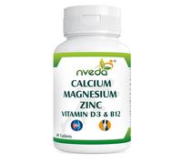 Calcio Nveda 60 compresse 1000 mg con vitamina D3, K2, magnesio, zinco e B12