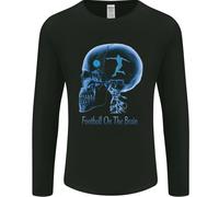 Calcio On The Cervello Divertente Footy Player Uomo Maniche