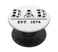 Calcio Papà Dal 1974 Compleanno Padre Festa Vintage PopSockets PopGrip Adesivo