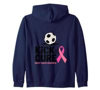 Calcio per la Cura della consapevolezza del Cancro al Seno Felpa con Cappuccio