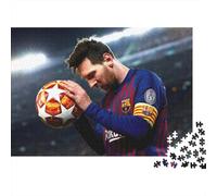 Calcio Puzzle 1000 Pezzi Per Adulti - In Legno Naturale,Messi Gioco Di Intelligenza 3D, Idea Regalo Esclusiva Per Amanti Dei Puzzle1000pcs (75x50cm)