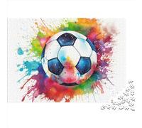 Calcio Puzzle Per Adulti Divertente 300 Piece Coppa del Mondo Decorazione, Anti-stress, Gioco EduGattoivo, Gioco Intellettuale, Rilassamento E Intelligenza (300pcs (40x28cm))