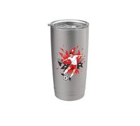 CALCIO RIGORE PERFETTO PER IL COMIC PRINCIPALE Bicchiere termico in acciaio inox doppia parete