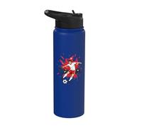 CALCIO RIGORE PERFETTO PER IL COMIC PRINCIPALE Stainless Steel Insulated Water Bottle