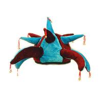 Calcio Rugby cappello da giullare con campane, Claret and Sky Blue
