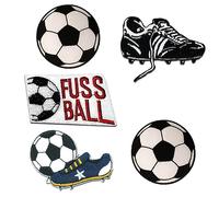 Calcio Set 5 Pezzi - Toppe termoadesive Patch Toppa ricamate