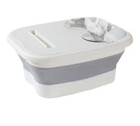 Calcio Soaking Tub, Foldable Spa Basin with Massage Points, Portable Foots Bath Relaxation and Detox, Deep Soak Foot Rinse Women Men Kids Seniors, Pedicure for Home Travel Pool Entry