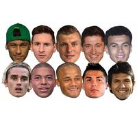 Calcio Stars Mondo Coppa 2018 Festa Maschera Set Di 10 Pacco Con Ronaldo Messi