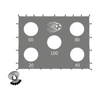 Calcio Target Net Football Accuracy Training Goal Target with Scoring Zones Practice Sheet Precision Kicking Training Equipment Strap Included Goal Frame Not Included