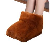 Calcio Warmer Slippers, Heated Slippers for Winter, Electric Heated Foot Pad, Warm Feet Heated Slippers, Foot Warmers for Under Desk, Soft Electric Foot Warmer, Bed Foot Warmer Pad