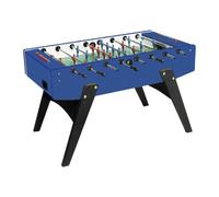 Calciobalilla G-2000 blu aste uscenti piano gioco corto in vetro lucido