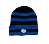 CALCIOGADGETS Berretto INTER UFFICIALE Logo Nuovo 2021 Cuffia Cappello Cappellino Invernale Ricamato Nerazzurro Righe CUFINSTNA