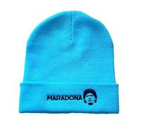 CALCIOGADGETS Berretto Maradona Ufficiale Cuffia Cappellino Cappello Zuccotto Invernale Azzurro Merchandising Tifosi Diego Armando Maradona El Pibe de Oro CUFMAAZ