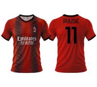 CALCIOGADGETS Maglia Pulisic Milan Ufficiale 2023-2024 taglie Bambino Uomo Adulto rossonero tifoso milanista Home 11 (S)