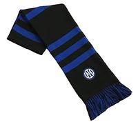 CALCIOGADGETS Sciarpa INTER UFFICIALE Logo Nuovo 2021 Tubolare Doppia Ricamata Nera SCTINNSNE