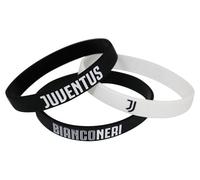 CALCIOGADGETS Set 3 Braccialetti Juventus Ufficiale - Kit Bracciali Braccialetto Ufficiali Juve in silicone - Gadget Tifoso Calcio SET3BRJ1345