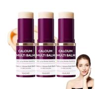 Calcium Multi Balm,Anti-Aging Wrinkle Core Stick,Collagen Moisturizing Stick,Hydrating Calcium Volume Multi Balm - Adatto per il collo degli occhi, Portable Daily Use Wrinkle Reducing Balm (3PCS)