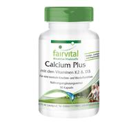 Calcium Plus con K2 & D3 - 90 capsule per ossa e funzione muscolare | fairvital