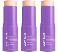 Calcium Volume Multi Balm, 3-In-1 calcium Multi Balm Stick, Collagen Moisturing Stick, Hydrating,Anti-Aging & Firming Skin & Moisturizing,for Eyes, Neck, Face (3)