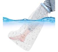 Calco in gesso impermeabile 65 cm, Protezione elastica per bendaggio asciutto e copertura protettiva per adulti