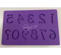 Calco in silicone 12,5x20 cm con stampi numeri per pasticceria Cake Design