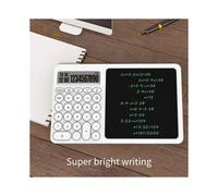 Calcolatrice A 10 Cifre con Schermo LCD, Blocco Note per Scrittura A Mano Cancellabile, per Ufficio e Scuola
