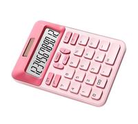 Calcolatrice a batteria solare con schermo extra large e trasparente, 12 per calcoli rapidi, calcolatrice solare con