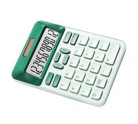 Calcolatrice a batteria solare con schermo extra large e trasparente, 12 per calcoli rapidi, calcolatrice solare con