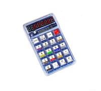 Calcolatrice a LED con display a 7 cifre e 51 microcontrollori e set di componenti per la progettazione di circuiti e l'assemblaggio (rosso)