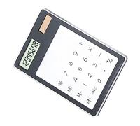 Calcolatrice Ad Energia Solare , Calcolatrice Sottile Trasparente Touch Screen 8 Cifre per la Casa (#2)