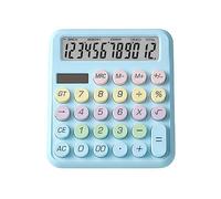 Calcolatrice Avizar TX-03704 12 cifre Blu Macaron Solare e Batterie